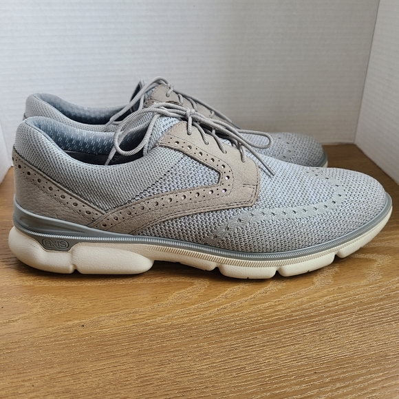 Johnston and Murphy Men's Classic Wingtip Oxford Dress Shoes,Size:11 Color: Grey - Picture 7 of 16